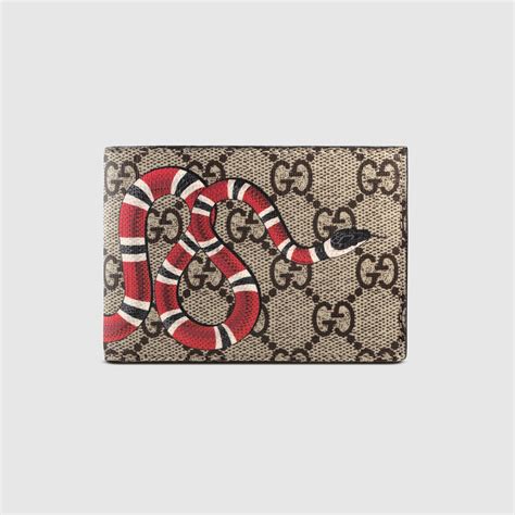 gucci wallet supreme snake|authentic Gucci snake wallet.